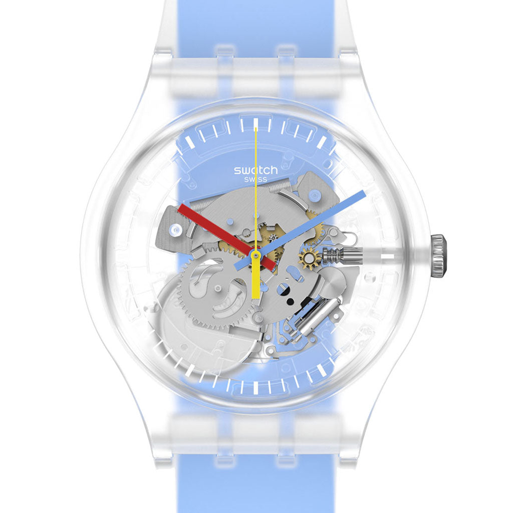 Swatch New Gent Clearly Blue Striped SUOK156