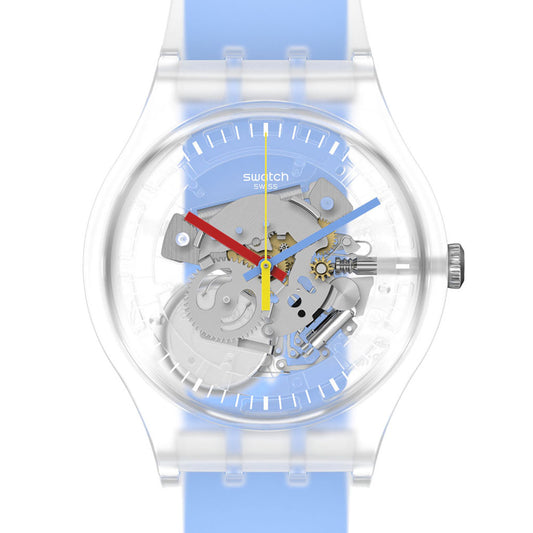 Swatch New Gent Clearly Blue Striped SUOK156