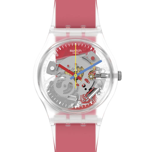 Swatch Gent Clearly Red Striped GE292