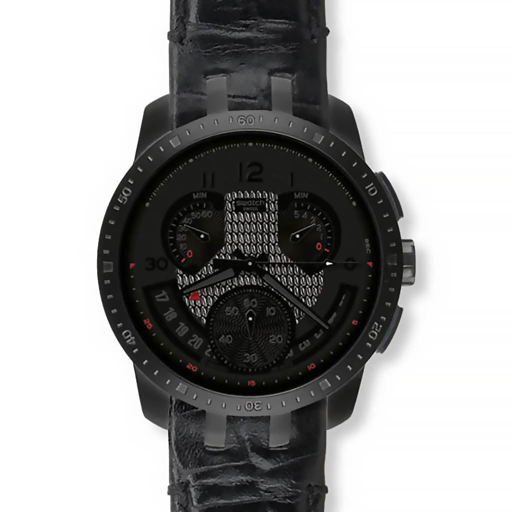 Swatch Irony Retrograde Chrono COLD HOUR BLACK YRB402