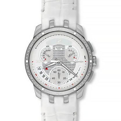 Swatch Irony Retrograde Chrono COLD HOUR WHITE YRS426