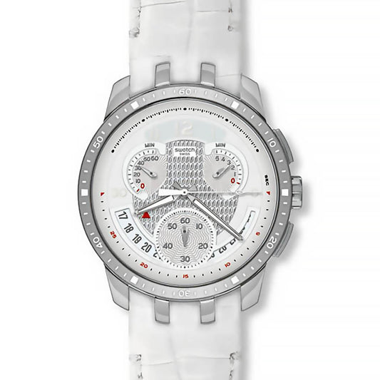 Swatch Irony Retrograde Chrono COLD HOUR WHITE YRS426