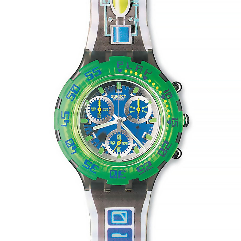 Swatch Aqua Chrono Control Panel SBB102