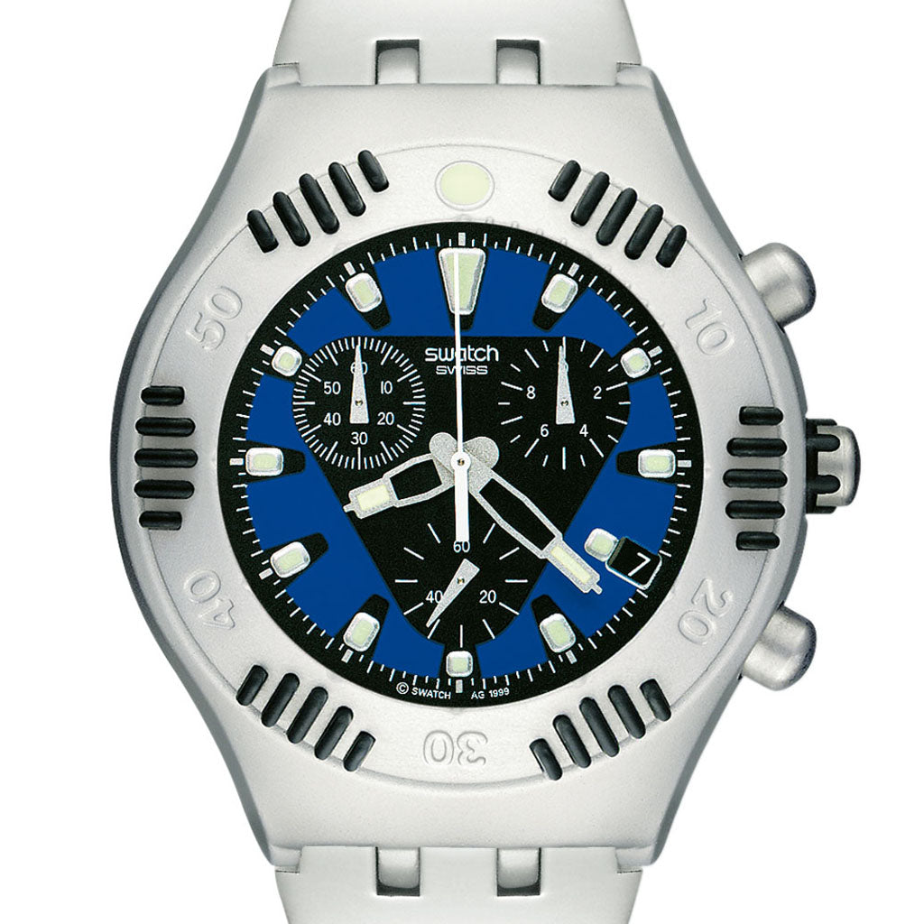 Swatch Irony Scuba 200 Chrono Crestless Wave YBS4003AG