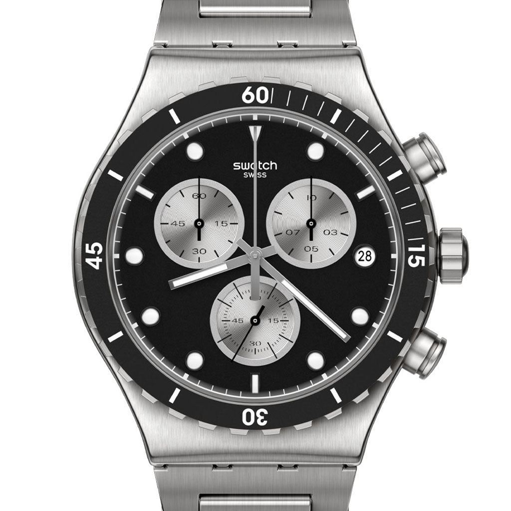 Swatch New Irony Chrono Dark Irony Steel YVS487G