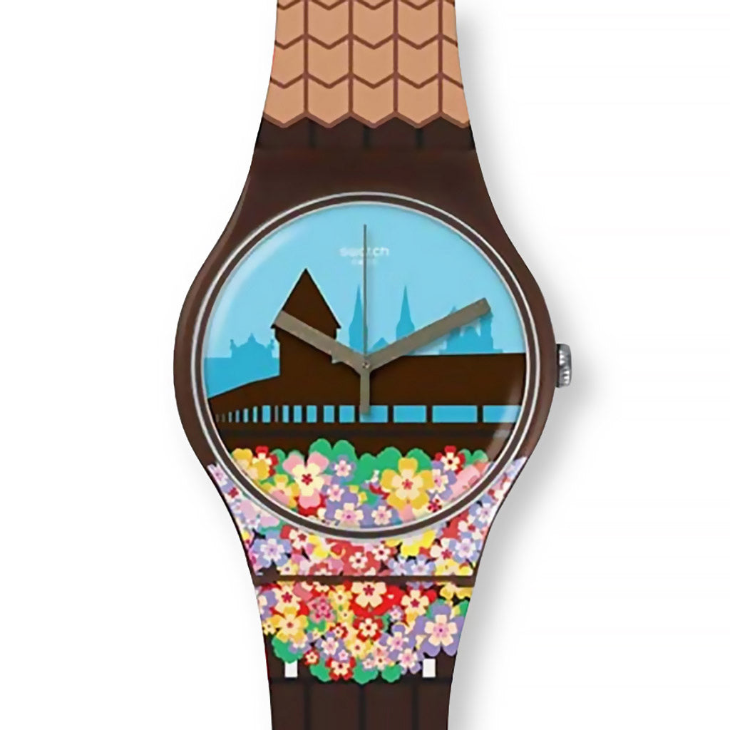 Swatch New Gent Destination Luzern Schweiz Special Kapellbrücke SUOZ252