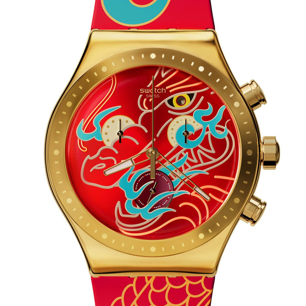 Swatch Irony New Chrono DRAGON IN MOTION - Chinese New Year 2024 - YVZ100