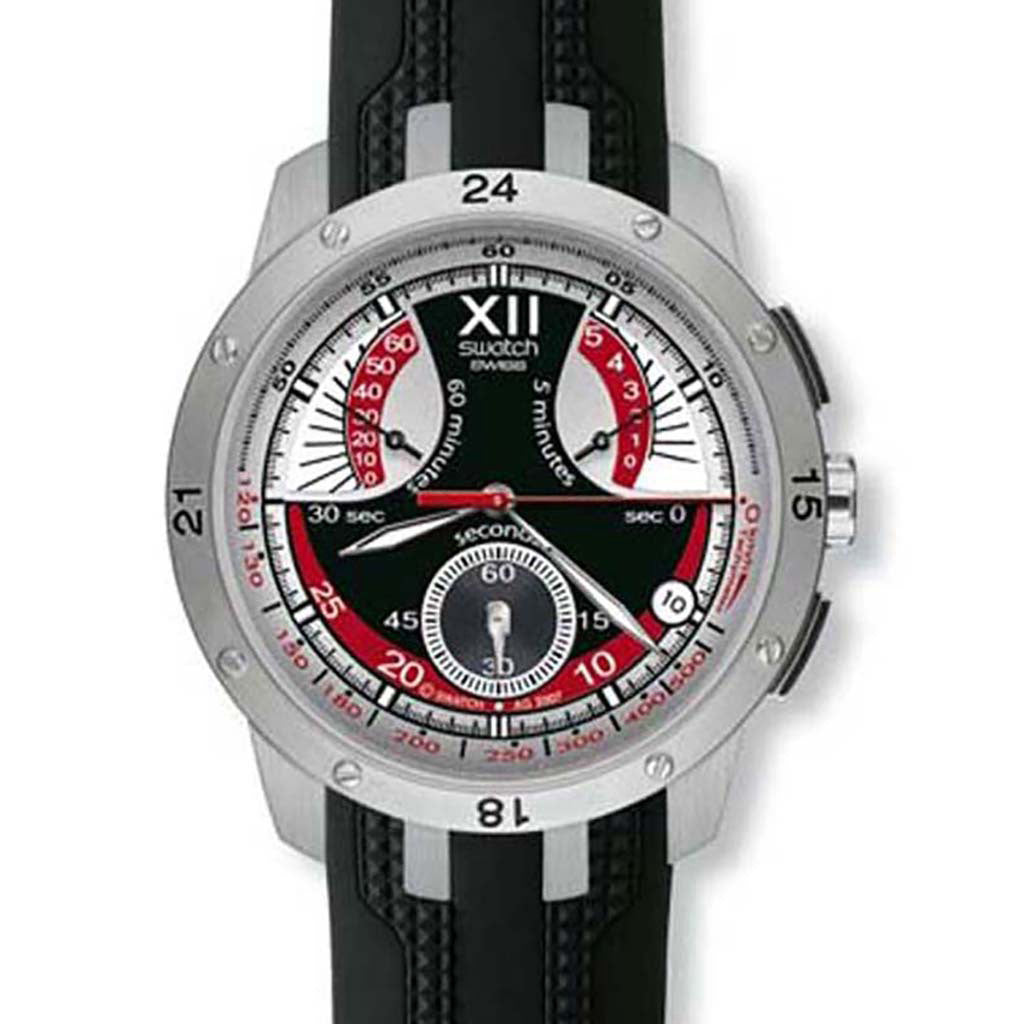 Swatch Irony Retrograde Chrono Evening Black YRS409