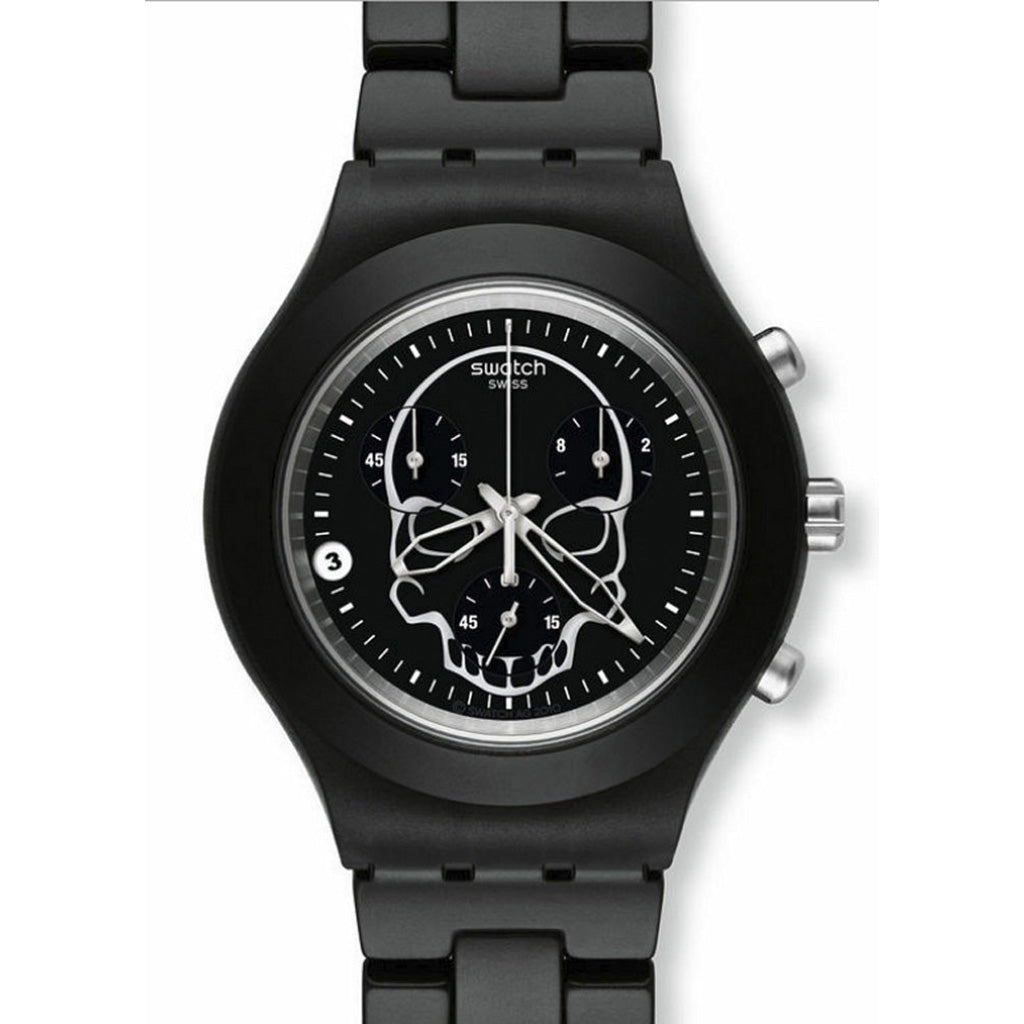 Swatch Irony Diaphane Chrono FULL BLOODED BLACK SKULL SVCF4001AG