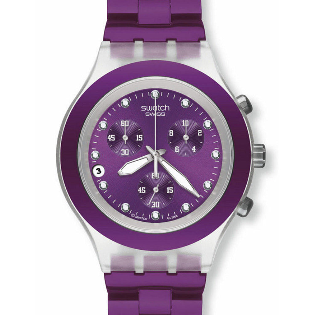 Swatch Irony Diaphane Chrono Full Blooded Blueberry SVCK4048AG