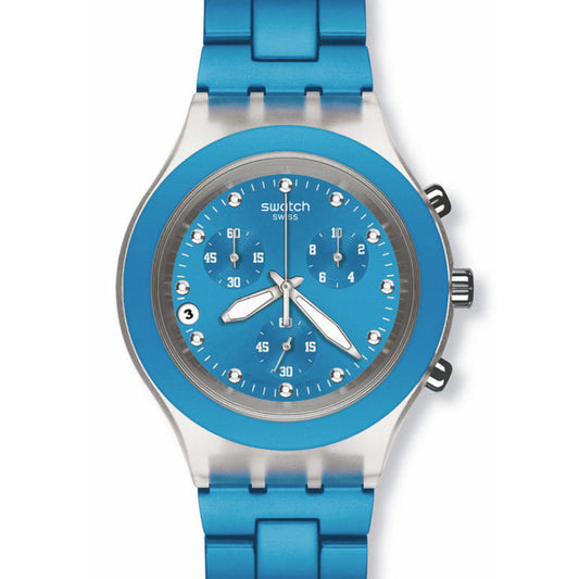 Swatch Irony Diaphane Chrono Full Blooded Cyan SVCK4053AG