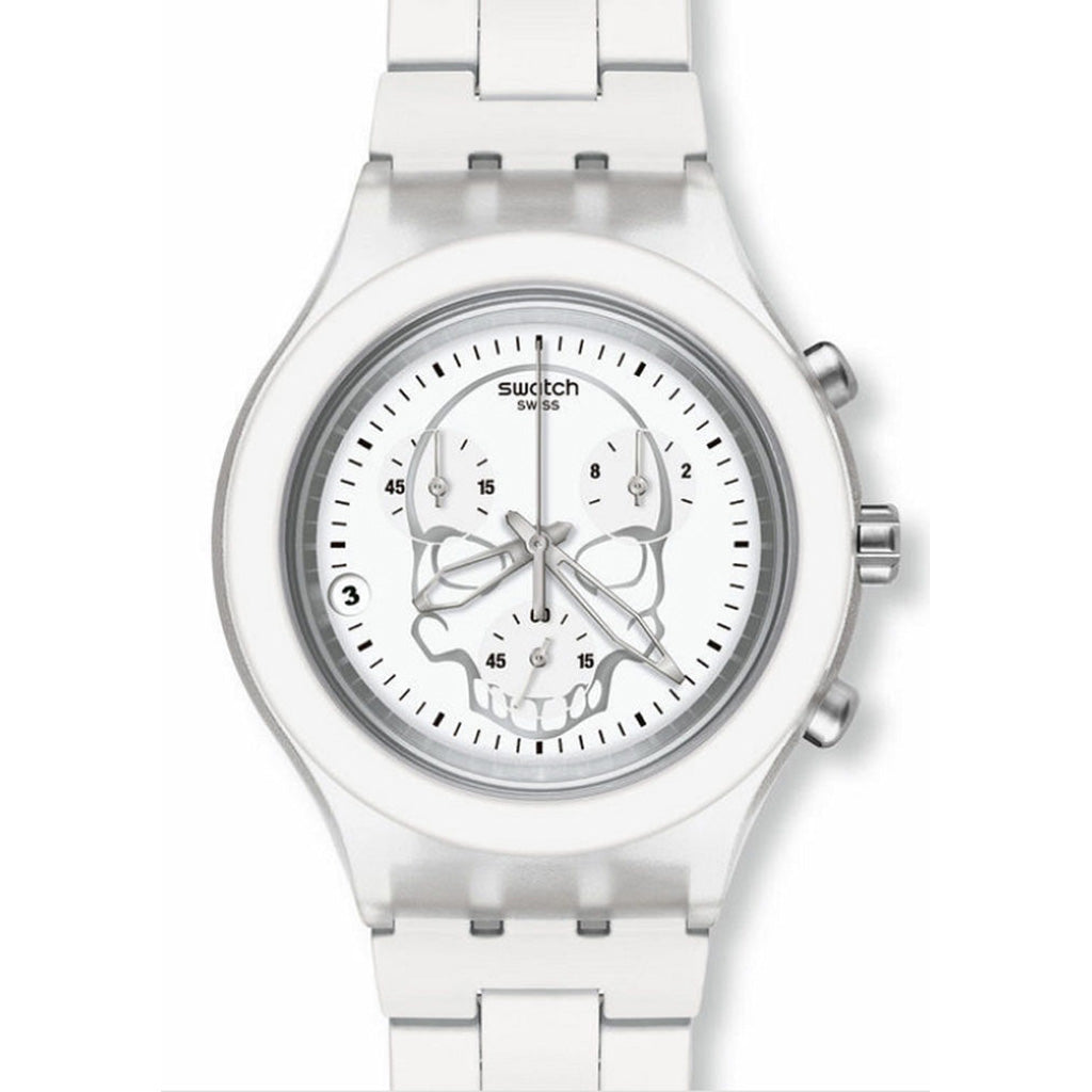 Swatch Irony Diaphane Chrono FULL BLOODED WHITE SKULL SVCW400AG