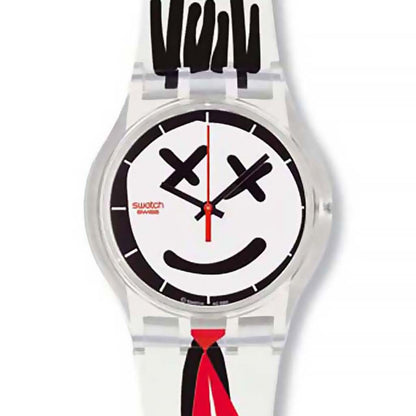Swatch Jelly in Jelly Funky Red Tie SUJK110