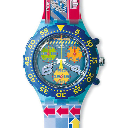 Swatch Midi Aqua Chrono Game Over SEL101