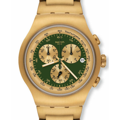 Swatch Irony The Chrono GOLDEN BLOCK GREEN YOG406G