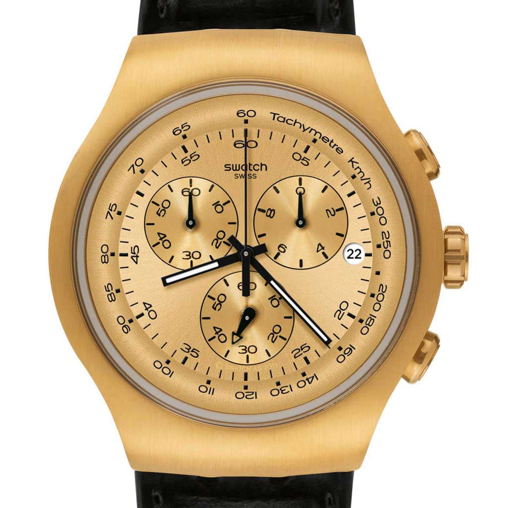 Swatch Irony The Chrono Golden Hide Black Too YOG402C