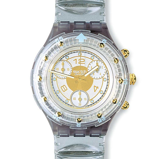 Swatch Midi Aqua Chrono Golden Rivet SEM100