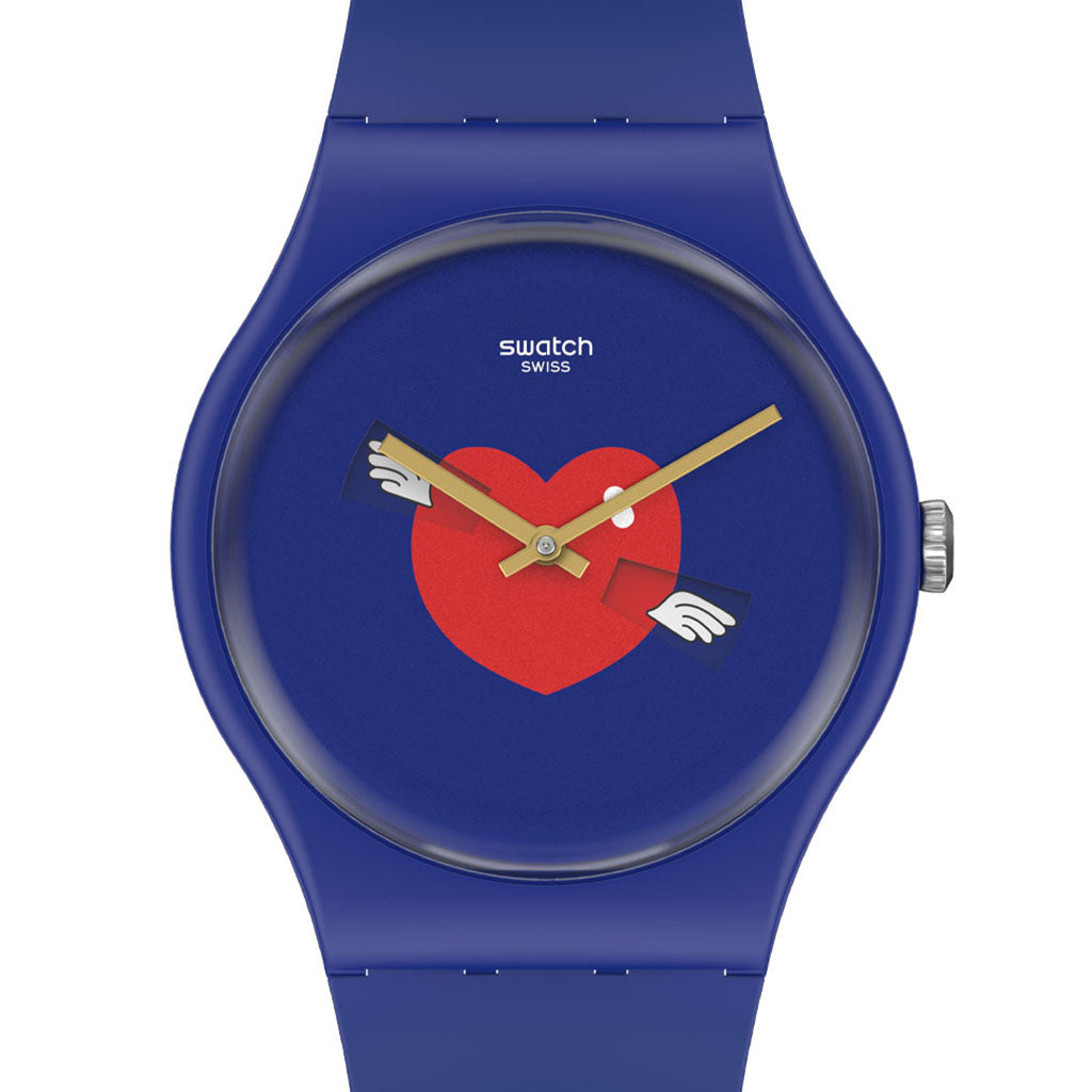 Swatch New Gent Chinese Valentine's Day Special Heart in Blue By Swatch SO29Z701
