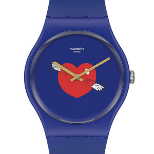 Swatch New Gent Chinese Valentine's Day Special Heart in Blue By Swatch SO29Z701