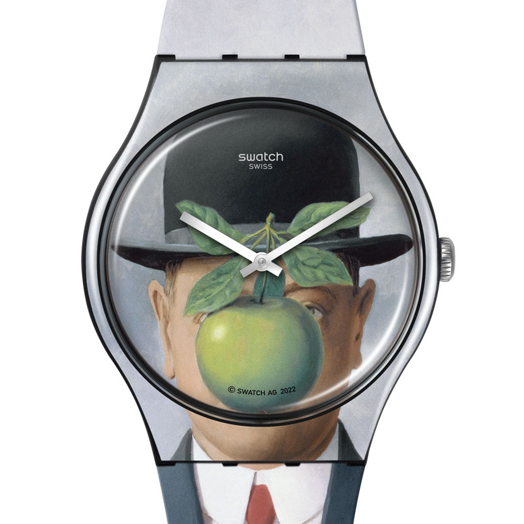 Swatch New Gent Art Special Le Fils de L'homme by Rene Magritte SUOZ350