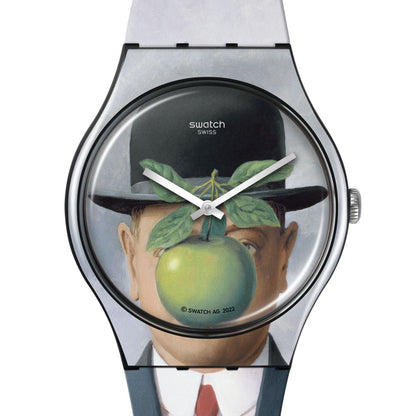Swatch New Gent Art Special Le Fils de L'homme by Rene Magritte SUOZ350
