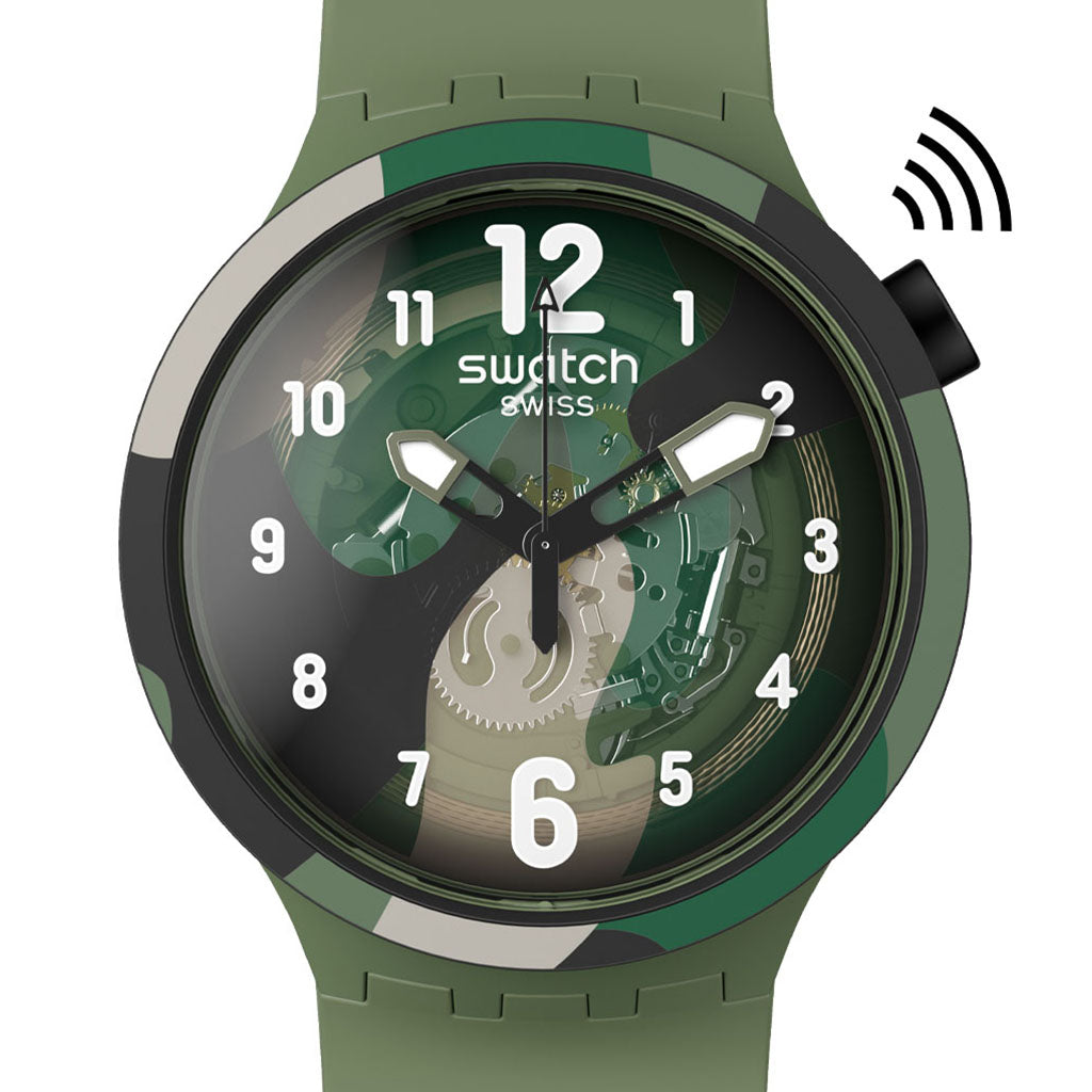 Swatch Big Bold Look Right Thru Green Pay! SB05G108-5300