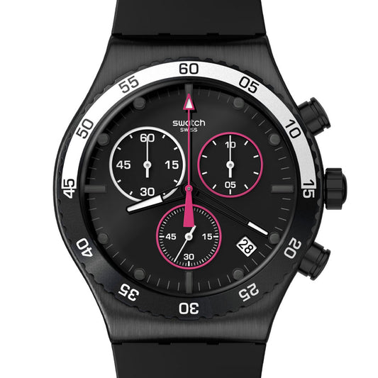 Swatch New Irony Chrono Magenta At Night YVB413