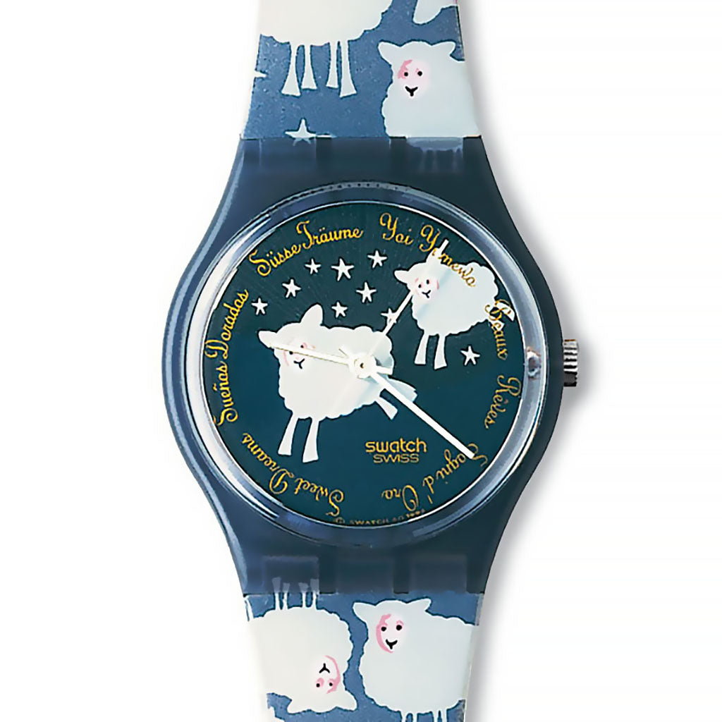 Swatch Wanduhr Maxi Black Sheep MGN150 – Watchpapst
