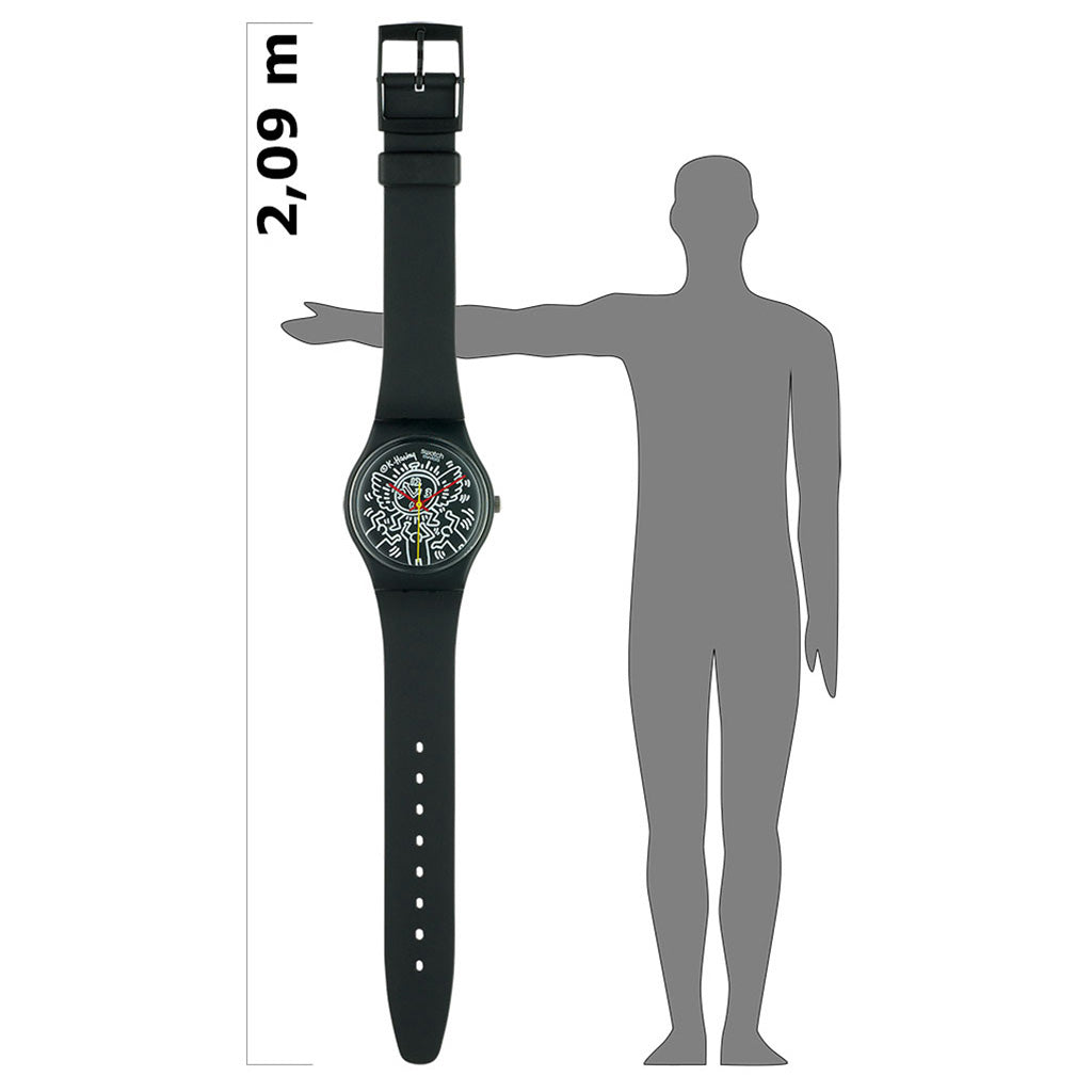 Maxi Swatch Wanduhr Maxi Blanc Sur Noir MGZ104