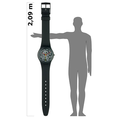 Maxi Swatch Wanduhr Maxi Blanc Sur Noir MGZ104