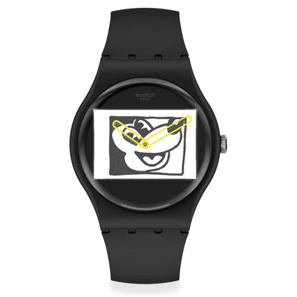 MICKEY BLANC SUR NOIR by Keith Haring