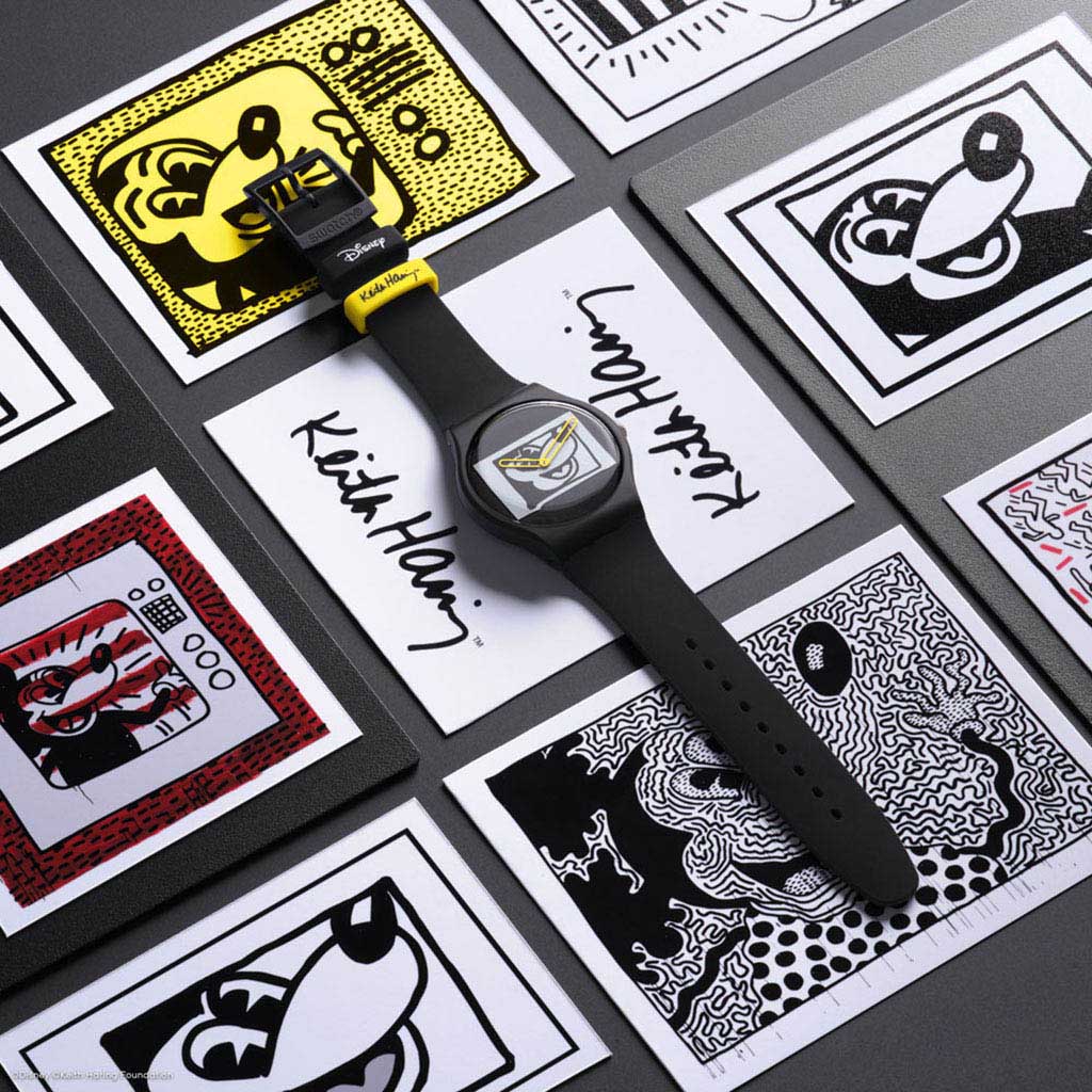MICKEY BLANC SUR NOIR by Keith Haring
