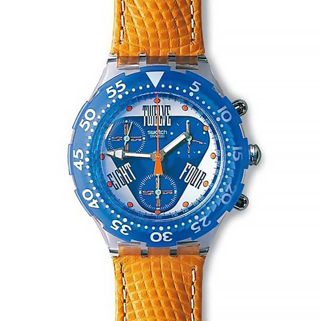 Swatch Midi Aqua Chrono Orange Juice SEK104