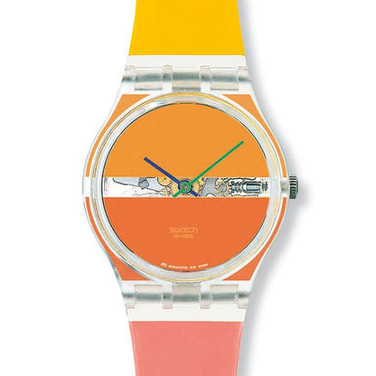 Swatch Artist Gent Orange Painted Time GK378