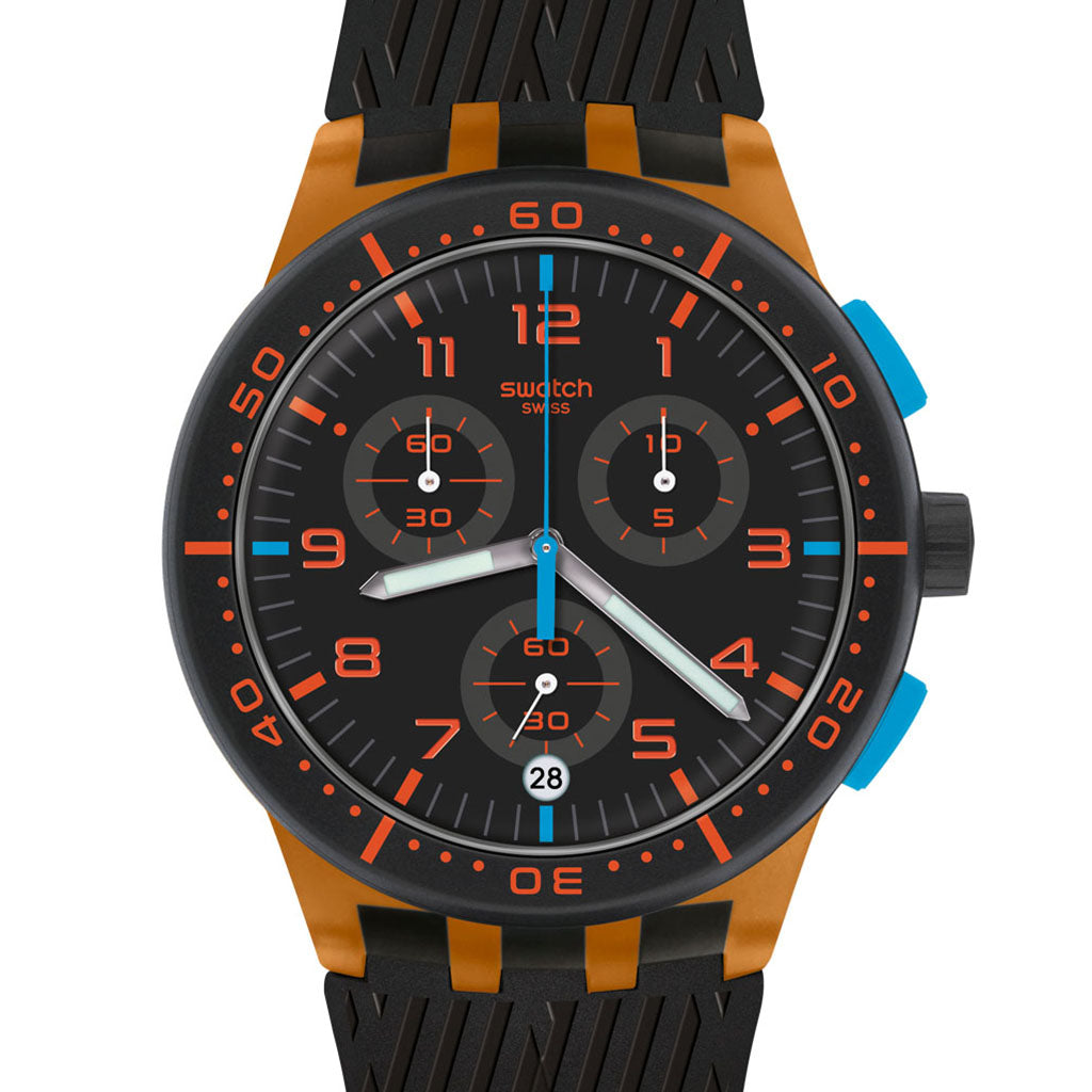 Swatch Plastic Chrono Orange Tire SUSO401