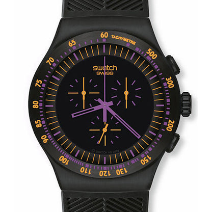 Swatch Irony The Chrono Purple in Dark YOB102