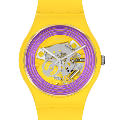 Swatch New Gent Purple Rings Yellow SO29J100