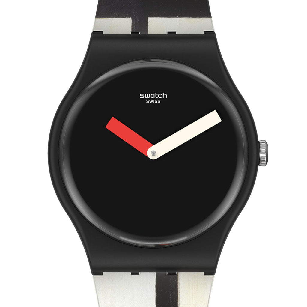 Swatch X Centre Pompidou New Gent Special Red, Blue and White By Piet Mondrian SUOZ344