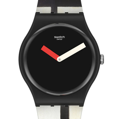 Swatch X Centre Pompidou New Gent Special Red, Blue and White By Piet Mondrian SUOZ344