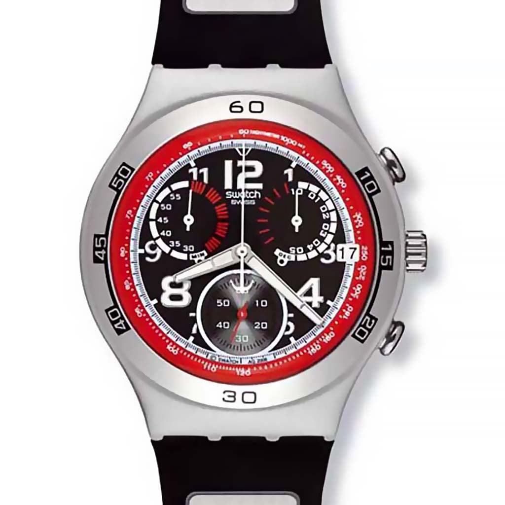 Swatch Irony Chrono Red Circle YCS4047