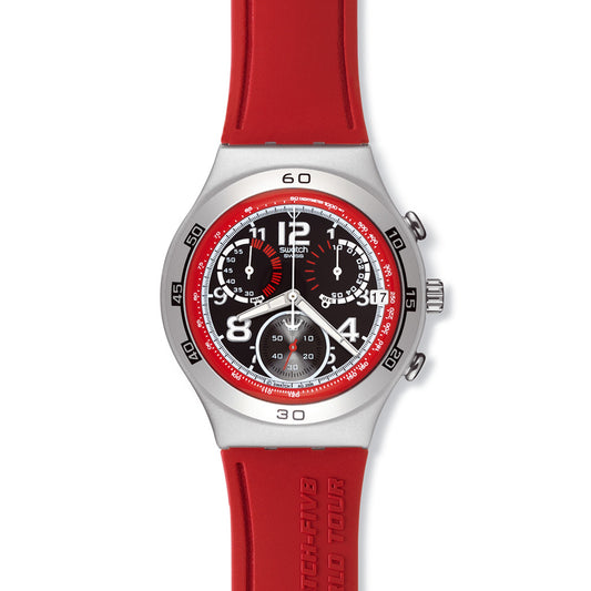 Swatch Irony Chrono Red Circle YCS4047C