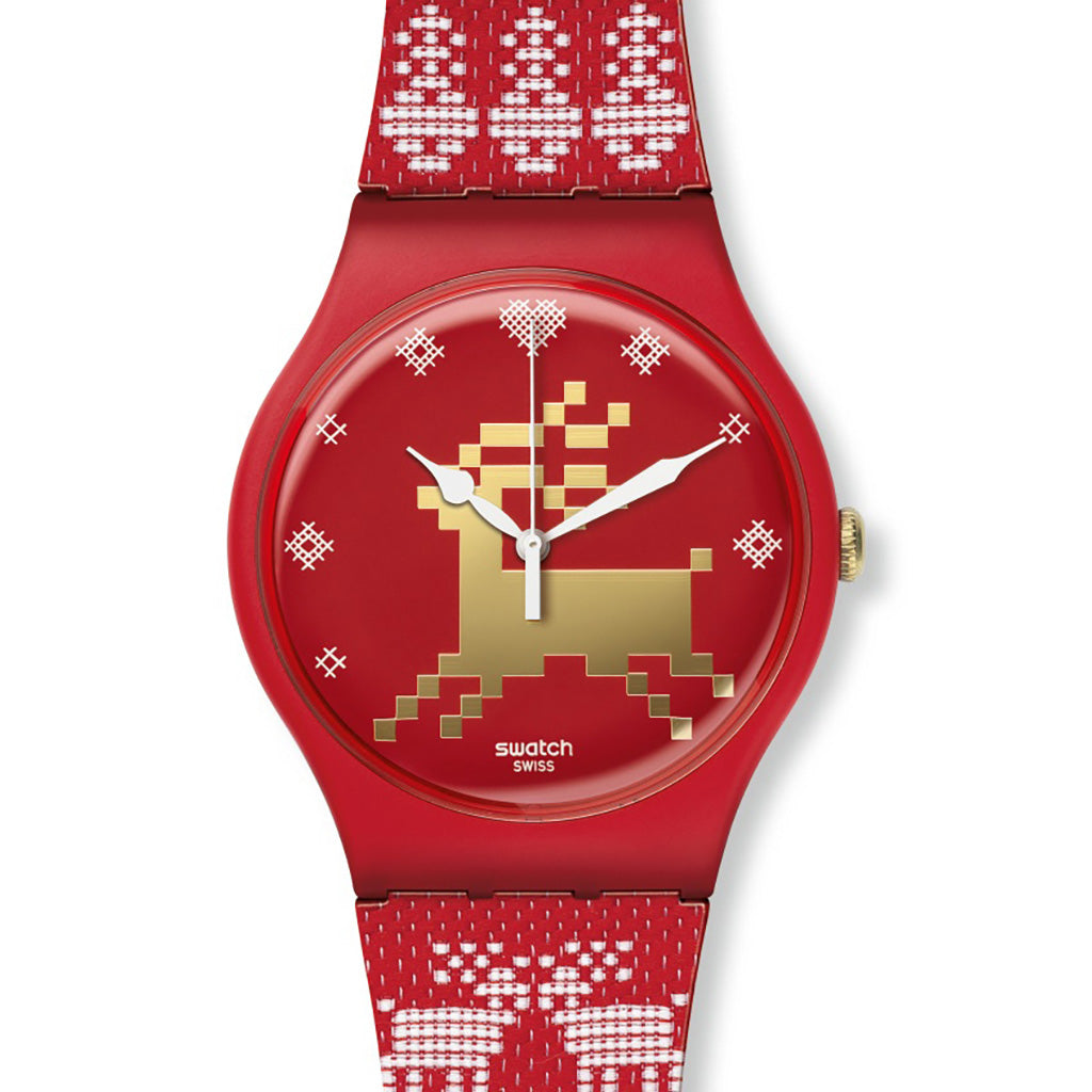 Swatch New Gent X-Mas Special Red Knit SUOZ172S