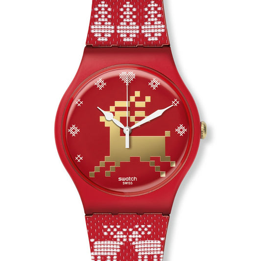 Swatch New Gent X-Mas Special Red Knit SUOZ172S