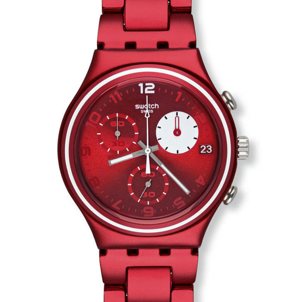 Swatch Irony Chrono RED WHITE CIRCLE YCR4000AG
