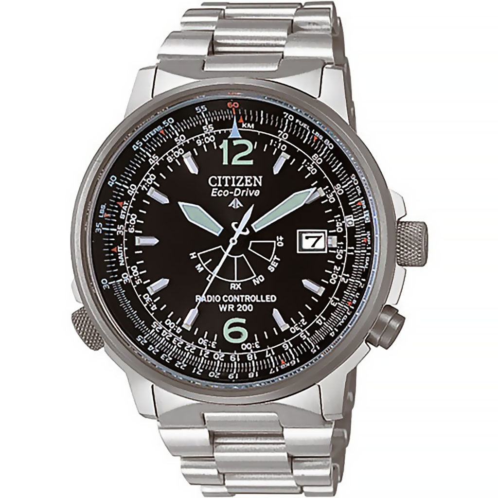 Citizen Promaster - Sky AS2020-53E – Ausstellungsstück Armbanduhr mit silberfarbenem Edelstahlgehäuse und silberfarbenem Armband