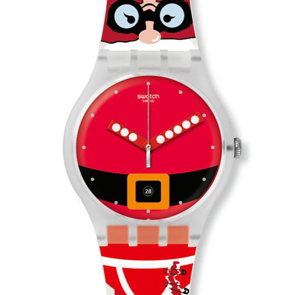 Swatch New Gent X-Mas Special 2017 Santajocks SUOZ403