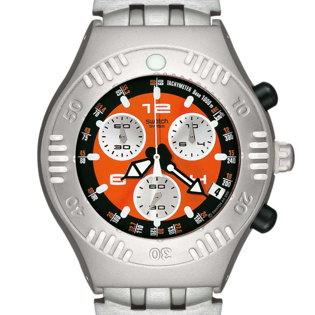 Swatch Irony Scuba 200 Chrono Satsuma YBS4006AG
