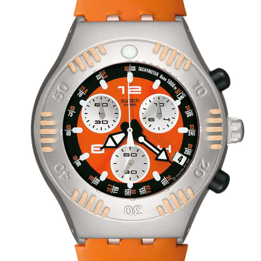 Swatch Irony Scuba 200 Chrono Satsuma YBS4006