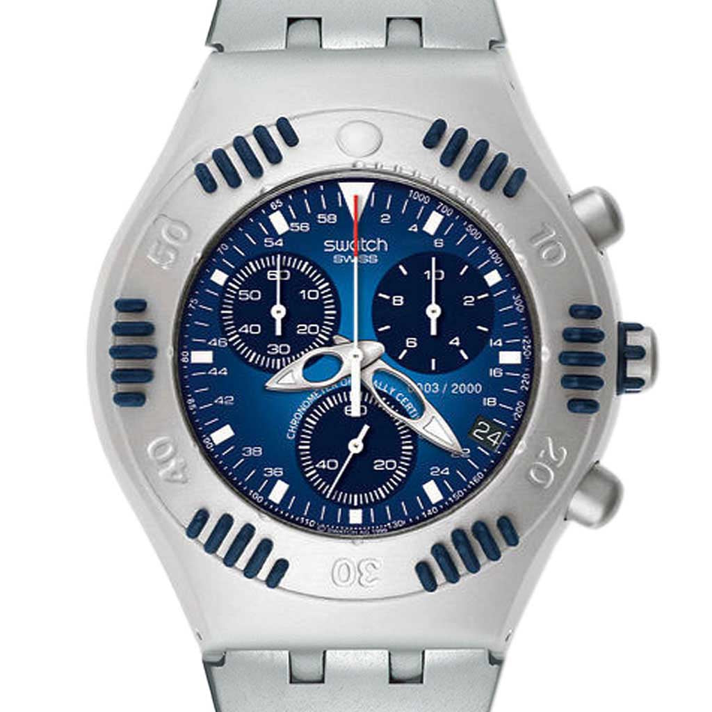 Swatch Irony Scuba 200 Chrono Sea Counter Chronometer YBZ4000AG