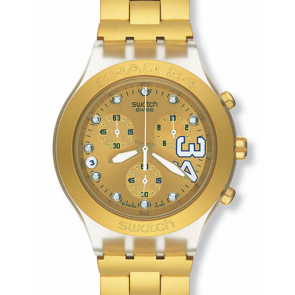 Swatch Irony Diaphane Chrono Shaq 34 Gold SVCK4008G